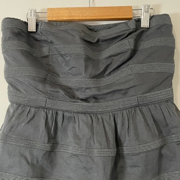 J. Crew Womens Dress Size 2 Gray Strapless Mini - Picture 11 of 12